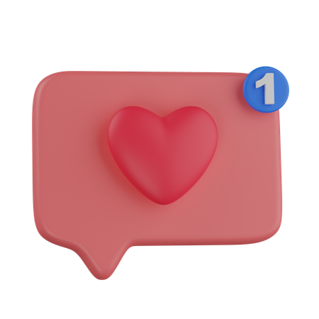 Mensaje de amor  3D Icon