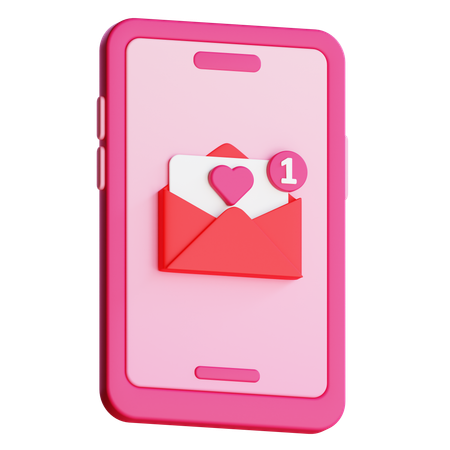 Mensaje de amor  3D Icon