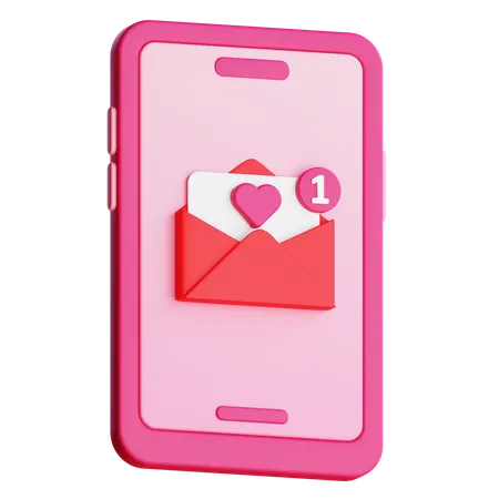 Mensaje de amor  3D Icon