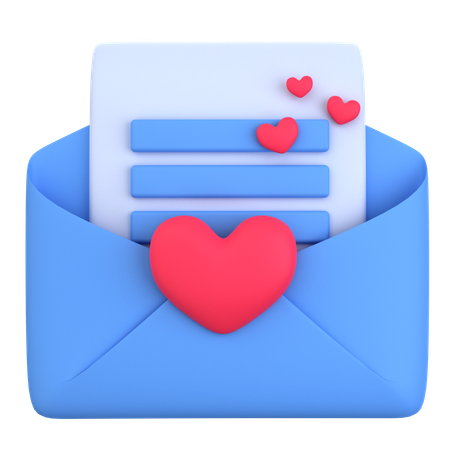 Mensaje de amor  3D Icon