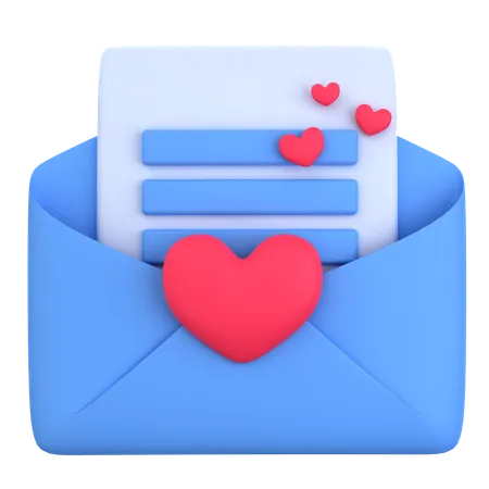 Mensaje de amor  3D Icon