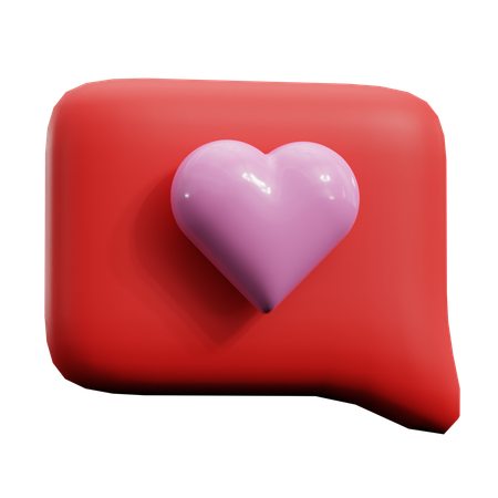 Mensaje de amor  3D Icon