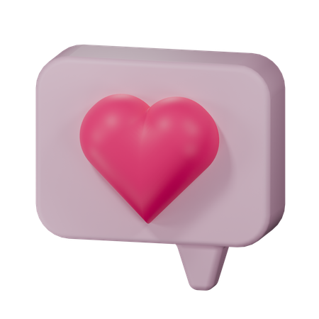 Mensaje de amor  3D Icon