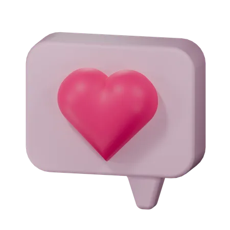 Mensaje de amor  3D Icon