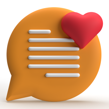 Mensaje de amor  3D Icon