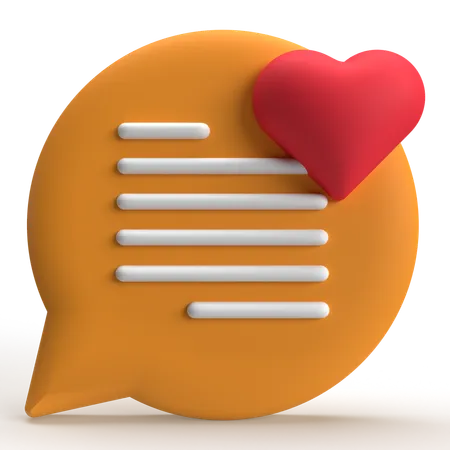 Mensaje de amor  3D Icon