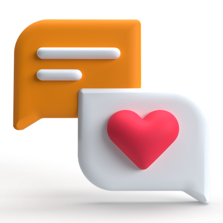 Mensaje de amor  3D Icon