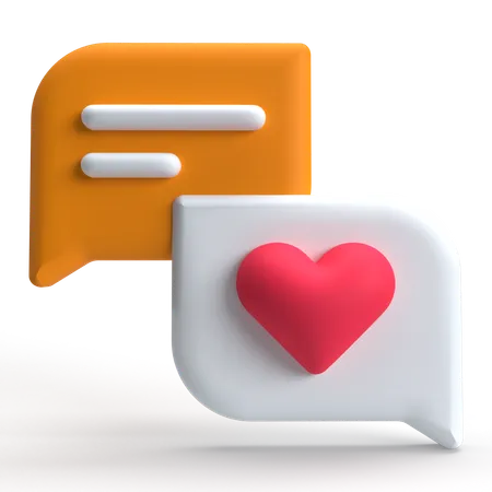 Mensaje de amor  3D Icon