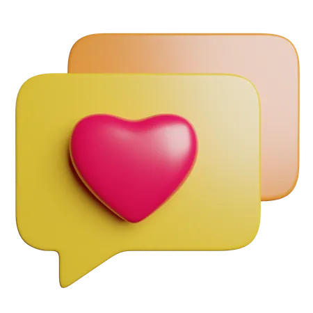 Mensaje de amor  3D Icon