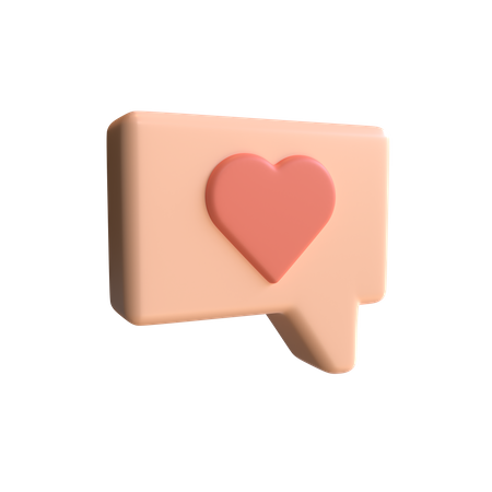 Mensaje de amor  3D Illustration