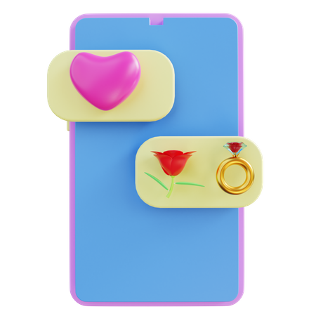 Mensaje de amor  3D Icon