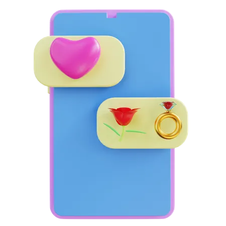 Mensaje de amor  3D Icon