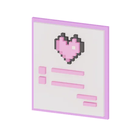 Mensaje de amor  3D Icon