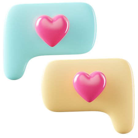 Mensaje de amor  3D Icon