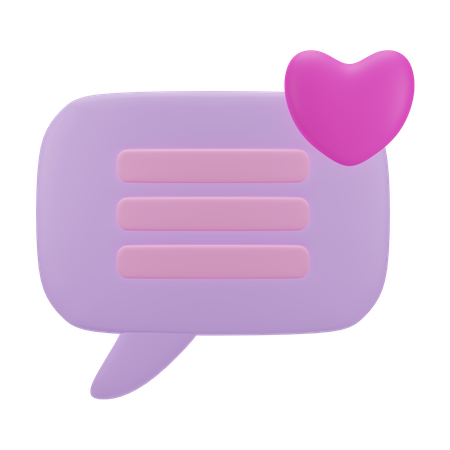 Mensaje de amor  3D Icon