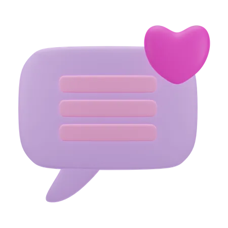 Mensaje de amor  3D Icon