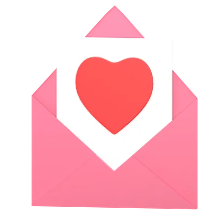 Mensaje de amor  3D Icon