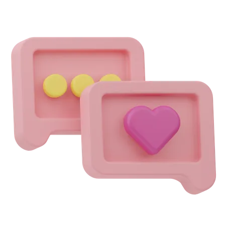 Mensaje de amor  3D Icon