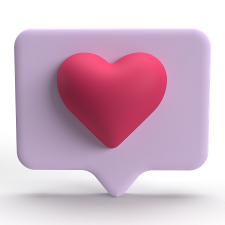 Mensaje de amor  3D Icon