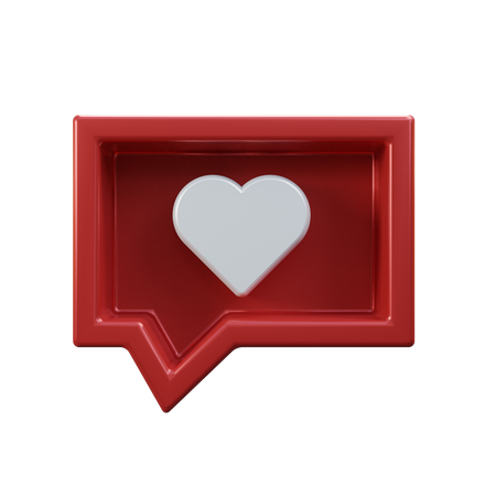 Mensaje de amor  3D Icon