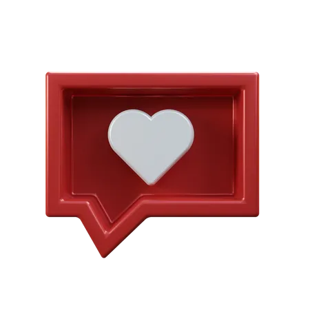 Mensaje de amor  3D Icon