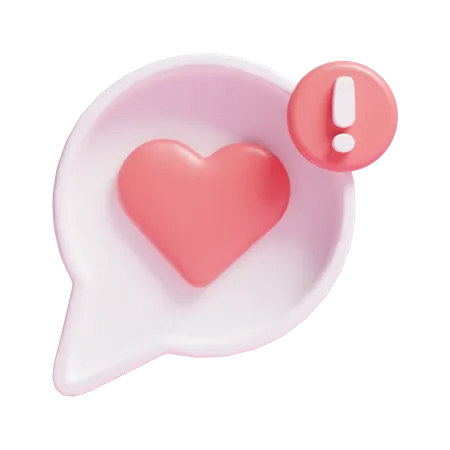 Información del mensaje de amor  3D Icon