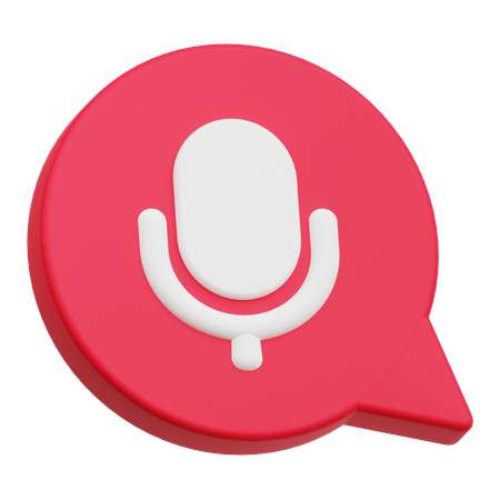 Mensaje de audio  3D Icon