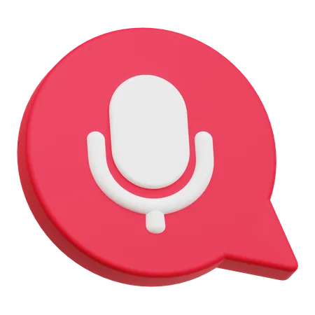 Mensaje de audio  3D Icon