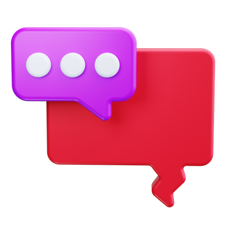 Mensaje de chat  3D Icon