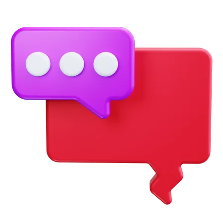 Mensaje de chat  3D Icon