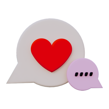 Mensaje del corazon  3D Icon