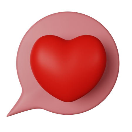 Mensaje del corazon  3D Icon