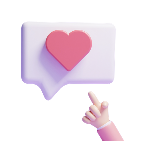 Mensaje del corazon  3D Icon