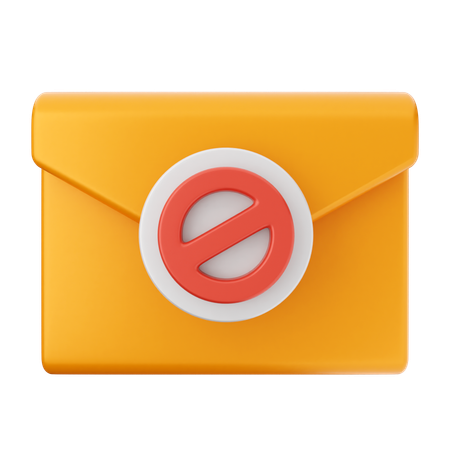 Bloquear mensaje de correo  3D Icon