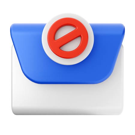 Bloquear mensaje de correo  3D Icon