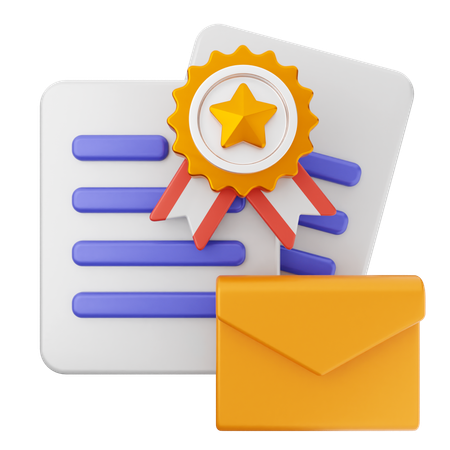 Mensaje de correo de recompensa  3D Icon