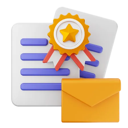 Mensaje de correo de recompensa  3D Icon