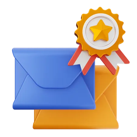 Mensaje de correo de recompensa  3D Icon