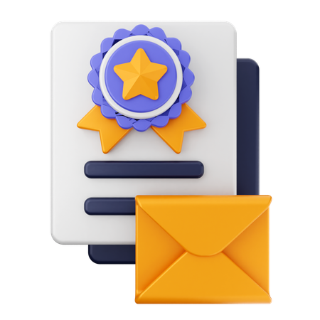 Mensaje de correo de recompensa  3D Icon