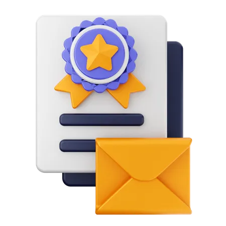 Mensaje de correo de recompensa  3D Icon