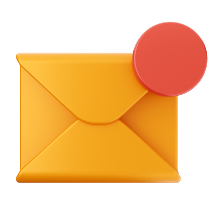 Mensaje de correo de notificación  3D Icon