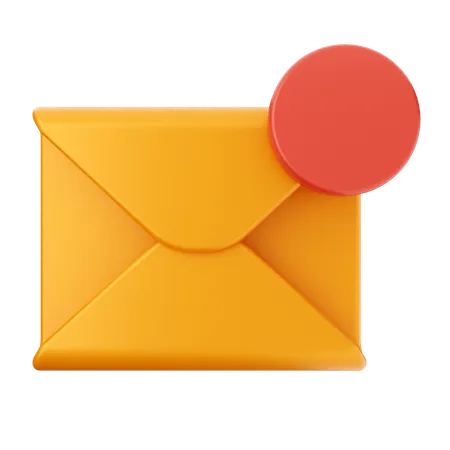 Mensaje de correo de notificación  3D Icon