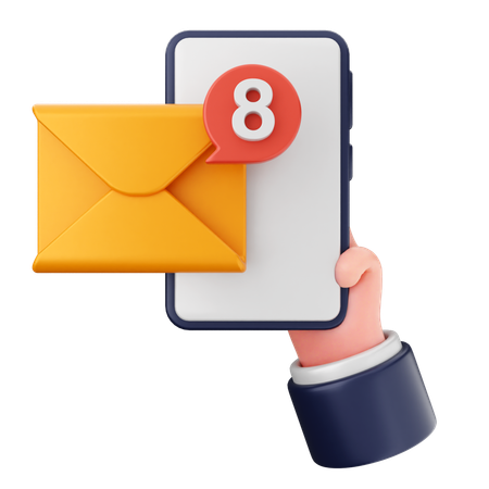 Mensaje de correo de notificación  3D Icon