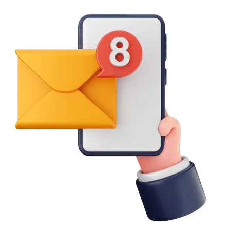 Mensaje de correo de notificación  3D Icon