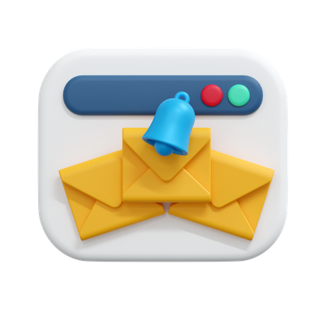 Mensaje de correo de notificación  3D Icon