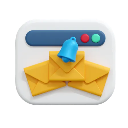 Mensaje de correo de notificación  3D Icon