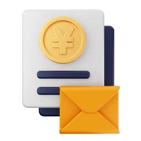 Mensaje de correo de pago  3D Icon