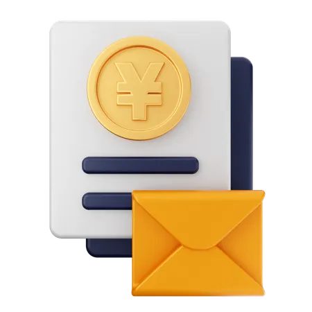 Mensaje de correo de pago  3D Icon