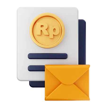 Mensaje de correo de pago  3D Icon