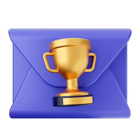 Mensaje de correo de trofeo  3D Icon